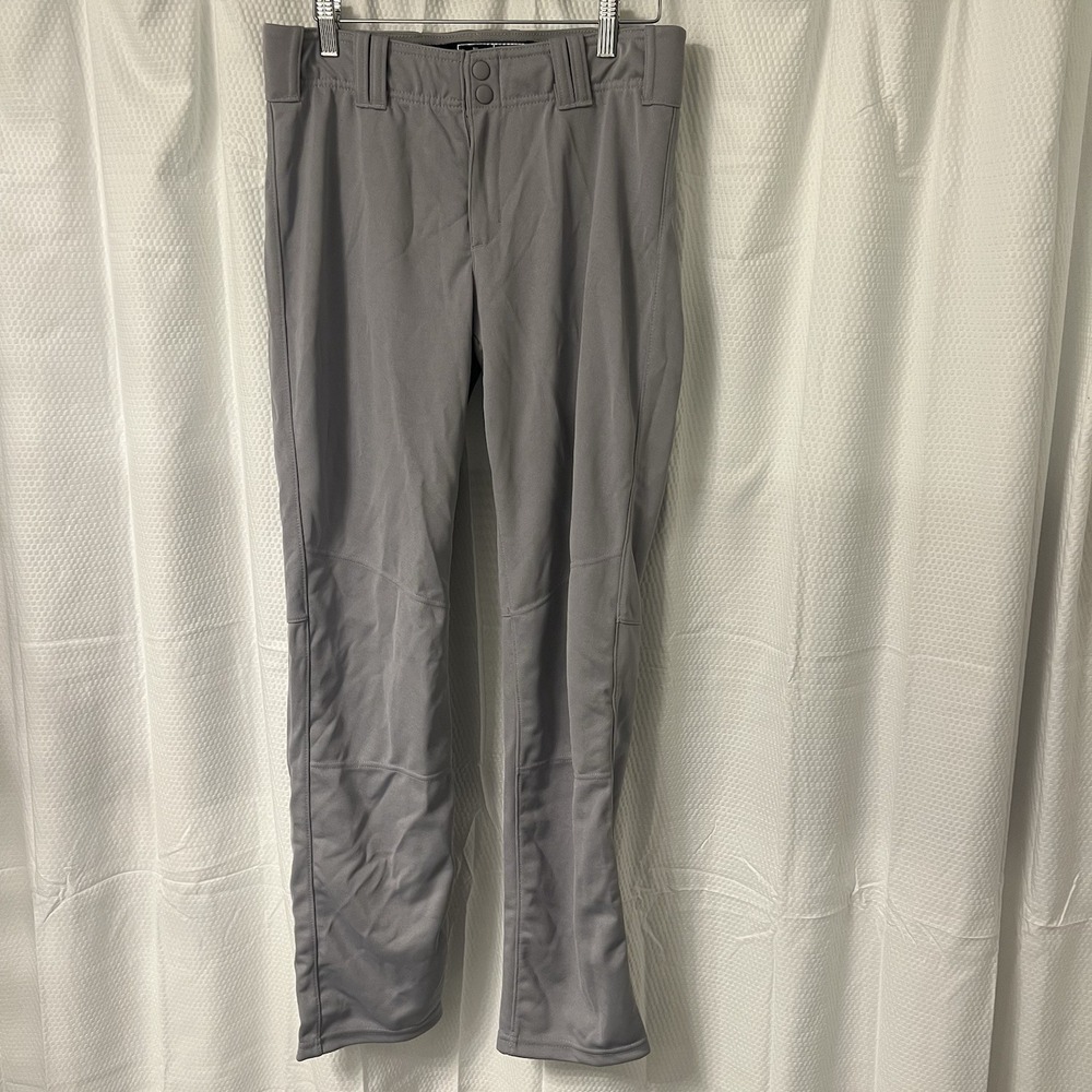 NEW Adidas Baseball Pants Boys Triple Stripe Open Bottom Relaxed Fit XL Grey YXL - Picture 1 of 5